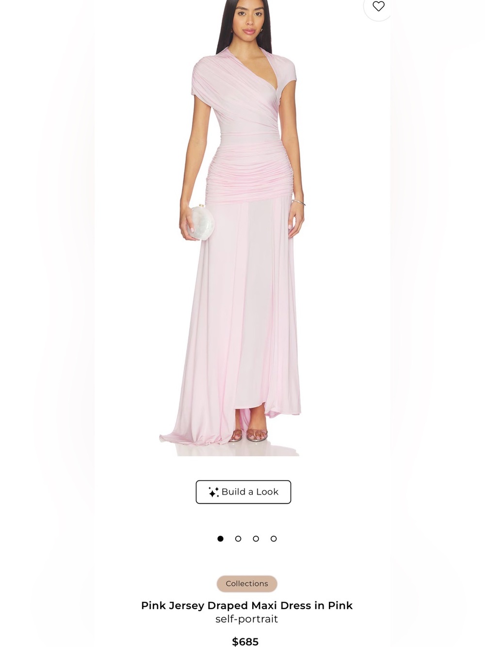 Self-Portrait Pink Jersey Maxi Dress